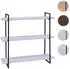 MCW Wandregal K78 Industriedesign Massivholz/Metall 3 Böden 60x60x18cm (MCW-K78)