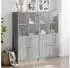 vidaXL Bücherschrank mit Türen Grau Sonoma 136x37x142cm Holzwerkstoff (3206529)