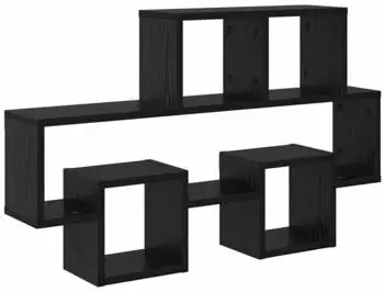 vidaXL Wandregal Holzwerkstoff Schwarz Eichen-Optik 82x15x51cm (875184)