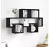 vidaXL Wandregal Holzwerkstoff Schwarz Eichen-Optik 82x15x51cm (875184)