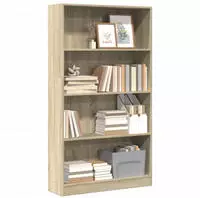 vidaXL B&uuml;cherregal Sonoma-Eiche 80x24x143 cm Holzwerkstoff