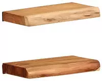 vidaXL Wandregale 2 Stk. 30x20x3,5 cm Massivholz Akazie