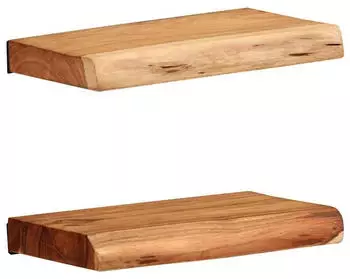 vidaXL Wandregale 2 Stk. 30x20x3,5cm Massivholz Akazie (373623)