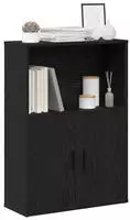 vidaXL B&uuml;cherregal Schwarz Eichen-Optik 60x24x85 cm Holzwerkstoff