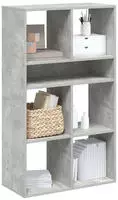 vidaXL B&uuml;cherregal Betongrau 66x31x112 cm Holzwerkstoff