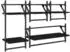 vidaXL Wandregale mit Stangen, Holzwerkstoff, Schwarz, 4er-Set (836263)