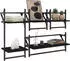vidaXL Wandregale mit Stangen, Holzwerkstoff, Schwarz, 4er-Set (836263)