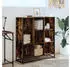 vidaXL Bücherregal Räuchereiche 97,5x33x107,5cm Holzwerkstoff und Metall (3300862)