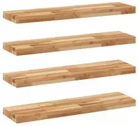 vidaXL Schweberegale 4 Stk. 80x20x4 cm Massivholz Akazie &Ouml;lbehandelt