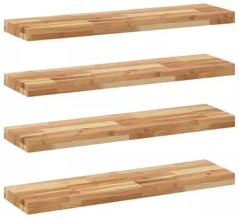 vidaXL Schweberegale 4 Stk. Massivholz Akazie &ouml;lbehandelt 80x20x4cm (3279586)