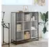 vidaXL Bücherregal Grau Sonoma 97,5x33x107,5cm Holzwerkstoff und Metall (3300863)
