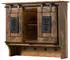 Massivmoebel24 Railway Lux Wandregal Massivholz Mango/Altholz 90x30x75cm mit Beleuchtung (09-350-773-0051)