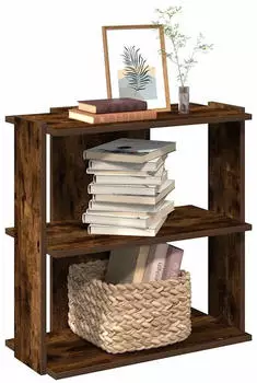 vidaXL B&uuml;cherregal 3 B&ouml;den R&auml;uchereiche 60x30x60cm Holzwerkstoff (860251)