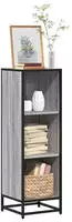 vidaXL B&uuml;cherregal Grau Sonoma 33,5x33x107,5 cm Holzwerkstoff