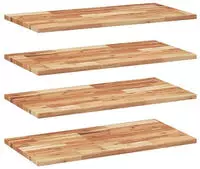 vidaXL Schweberegale 4 Stk. 80x40x2 cm Massivholz Akazie &Ouml;lbehandelt