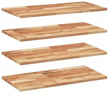vidaXL Schweberegale 4 Stk. 80x40x2cm Akazie Massivholz &ouml;lbehandelt (3279558)