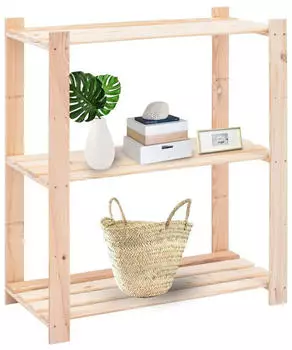vidaXL Lagerregal 3 B&ouml;den 80x38x90cm Massivholz Kiefer 150kg, 5er-Set (3051119)