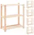 vidaXL Lagerregal 3 Böden 80x38x90cm Massivholz Kiefer 150kg, 5er-Set (3051119)