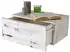 MCW Wandregal Arlon mit Schublade, Shabby-Look, Holz, weiß, 46x21x30cm