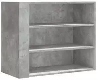 vidaXL Wandregal Betongrau 75x35x60 cm Holzwerkstoff