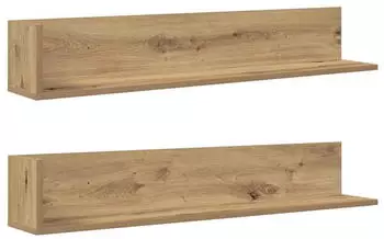 vidaXL Wandregale 2 Stk. Artisan-Eiche 100x16,5x16,5cm Holzwerkstoff (860048)