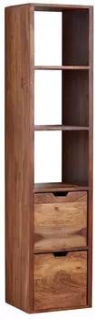 Finebuy Wandregal mit Schubladen Sheesham Massivholz 35x150x30cm (FB80736)