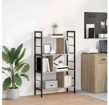 vidaXL B&uuml;cherregal Sonoma-Eiche 75x30x123,5cm Holzwerkstoff