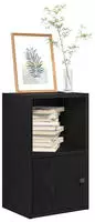 vidaXL B&uuml;cherregal Schwarz Eichen-Optik 31x24x52 cm Holzwerkstoff