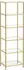 Vasagle LGT500A01 Glasregal 6 Ebenen, Sicherheitsglas, Gold (HU-XI-201)