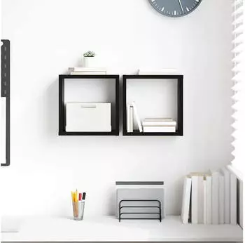 vidaXL Wandregal Schwarz Eichen-Optik MDF 26x15x26cm (875180)