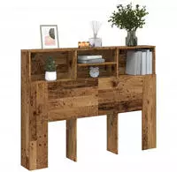 vidaXL Kopfteil mit Stauraum Altholz-Optik 140x19x103,5 cm