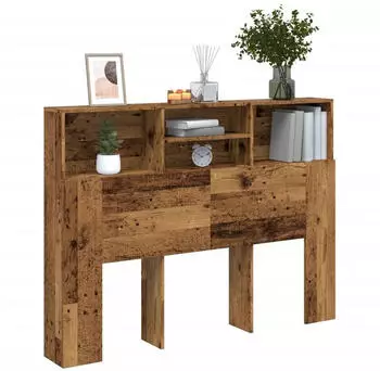 vidaXL Kopfteil mit Stauraum Altholz-Optik 140x19x103,5cm (856868)
