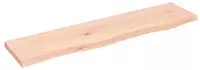 vidaXL Wandregal 80x20x2 cm Massivholz Eiche Unbehandelt