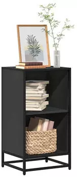 vidaXL B&uuml;cherregal Holzwerkstoff Schwarz 40x35x76cm (849094)