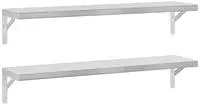 vidaXL Wandregale 2 Stk. 100x23,5 cm Silbern Edelstahl