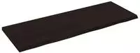 vidaXL Wandregal Dunkelbraun 140x50x(2-4)cm Massivholz Eiche Behandelt