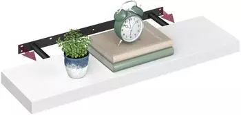 Vasagle Schweberegal 20x80x3,8cm schneewei&szlig; (LWS028WE01)