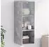 vidaXL Wandschrank mit Glastüren Betongrau 35x37x100cm (836486)