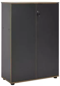 Hanah Home Bücherregal Anthrazit Melaminbeschichtete Spanplatte 72x34x109cm (Rkt-332-Ax-1)