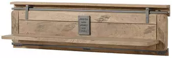 Massivmoebel24 RAILWAY Wandregal Mango whitewash lackiert 160x25x38cm (09-350-772-2090)