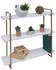 MCW Wandregal K78 3 Regalböden Holz/Metall 60x60x18cm, weiß/gold (MCW-K78)