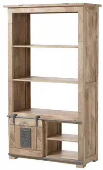 Massivmoebel24 Railway Raumteiler Mango Massivholz 100x45x175cm Whitewash (09-350-772-2095)
