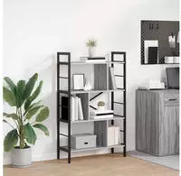 vidaXL B&uuml;cherregal Graues Sonoma 75 x 30 x 123,5 cm Holzwerkstoff
