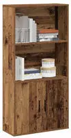 vidaXL B&uuml;cherregal Altholz-Optik 60x24x120 cm Holzwerkstoff