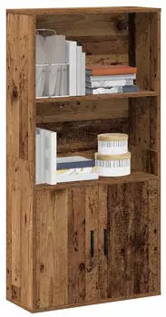 vidaXL B&uuml;cherregal Altholz-Optik 60x24x120cm Holzwerkstoff (860425)