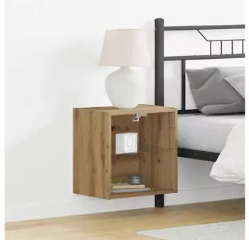 vidaXL Schweberegal mit LED-Licht 2 Stk. Artisan Eiche 40x28,5x40cm (863093)