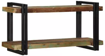 vidaXL Wandregal Mehrfarbig Altholz Massivholz (4017486)