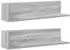 vidaXL Wandregal 2er-Set Grau Sonoma 75x16,5x16,5cm Holzwerkstoff (860036)