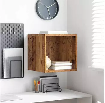 vidaXL Wandschrank mit Regal Altholz-Optik 37x37x37cm (875072)