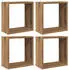 vidaXL Würfel-Wandregale 4 Stk. Artisan-Eiche 30x15x30cm Holzwerkstoff (856580)